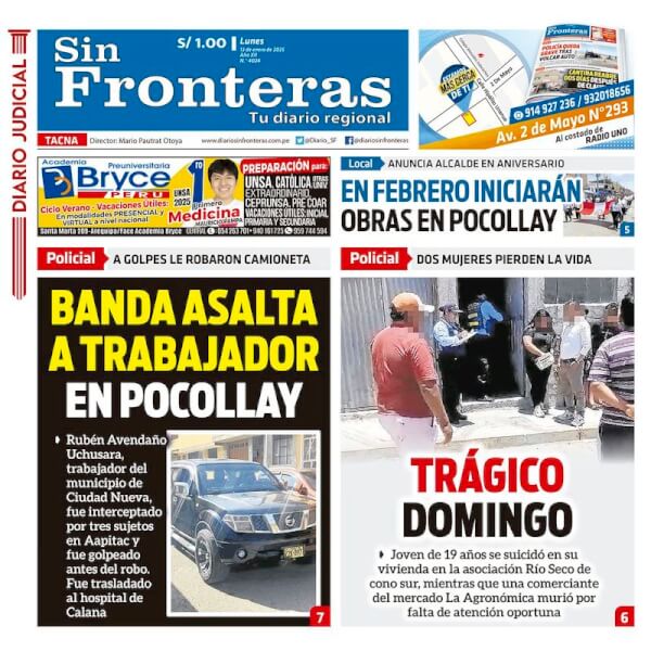 DIARIO SIN FRONTERAS TACNA