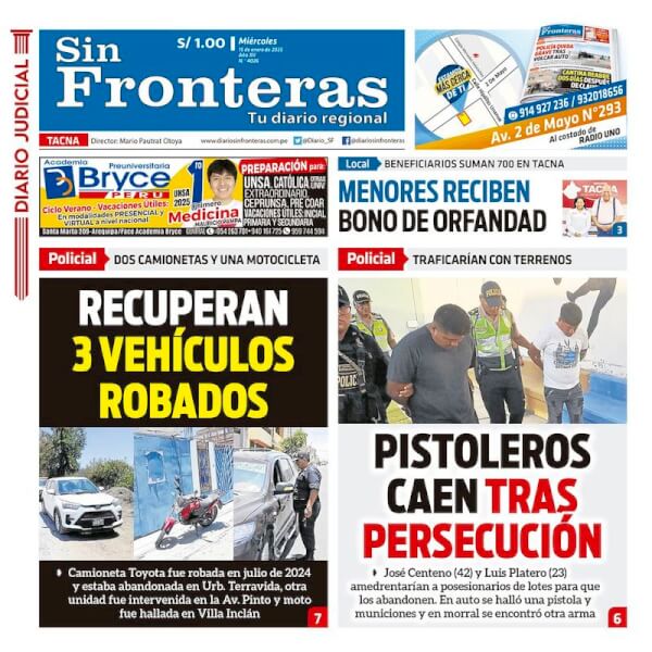 DIARIO SIN FRONTERAS TACNA