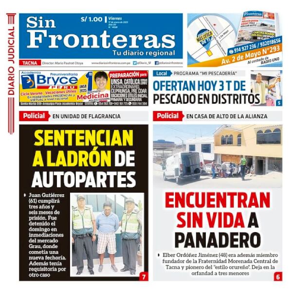 DIARIO SIN FRONTERAS TACNA