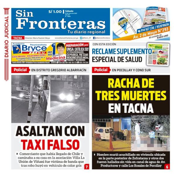 DIARIO SIN FRONTERAS TACNA