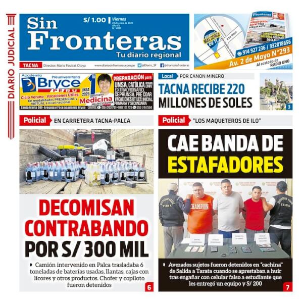 DIARIO SIN FRONTERAS TACNA