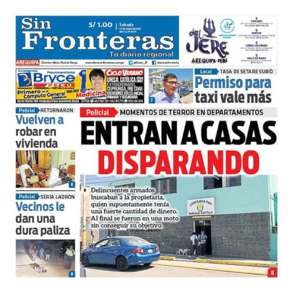 DIARIO SIN FRONTERAS AREQUIPA