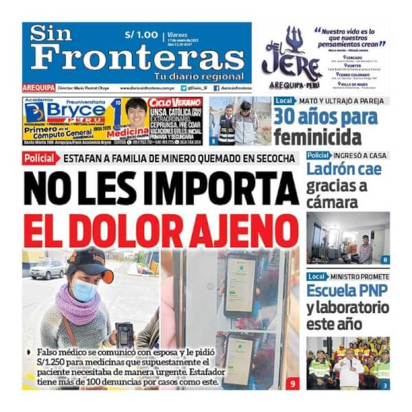 DIARIO SIN FRONTERAS AREQUIPA