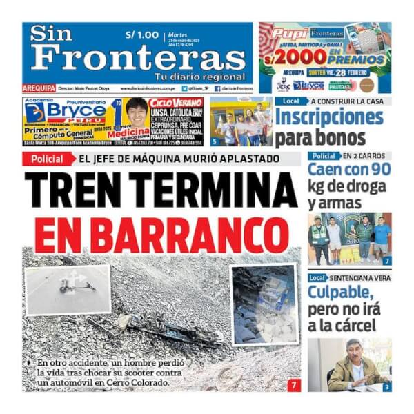 DIARIO SIN FRONTERAS AREQUIPA