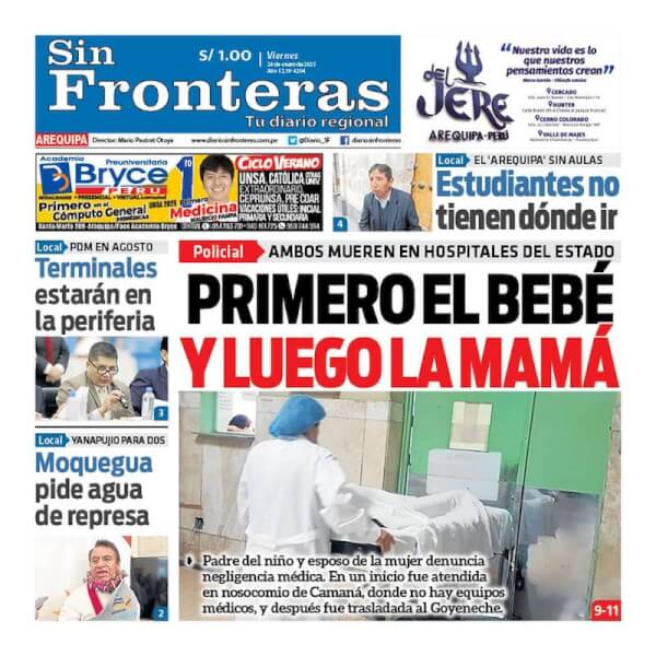 DIARIO SIN FRONTERAS TACNA 24012025