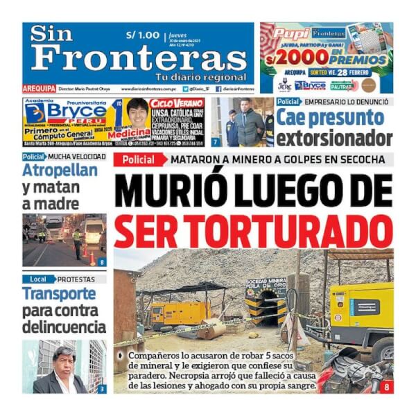 DIARIO SIN FRONTERAS AREQUIPA