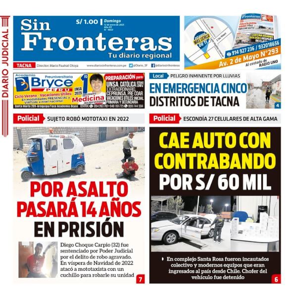 DIARIO SIN FRONTERAS TACNA