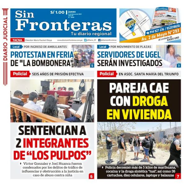 DIARIO SIN FRONTERAS TACNA