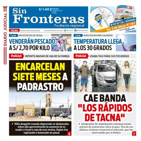 DIARIO SIN FRONTERAS TACNA