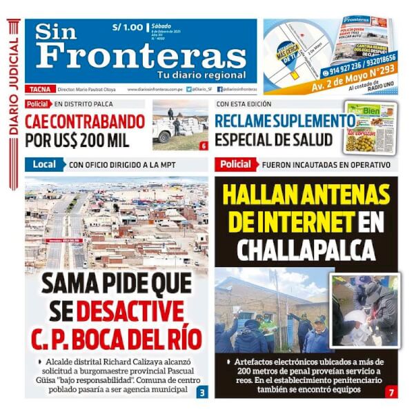 DIARIO SIN FRONTERAS TACNA