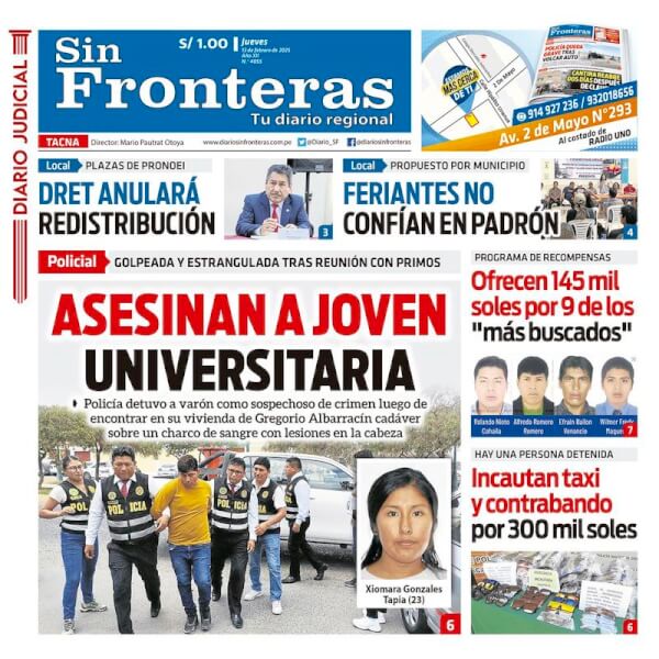 DIARIO SIN FRONTERAS TACNA