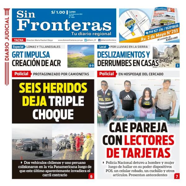 DIARIO SIN FRONTERAS TACNA