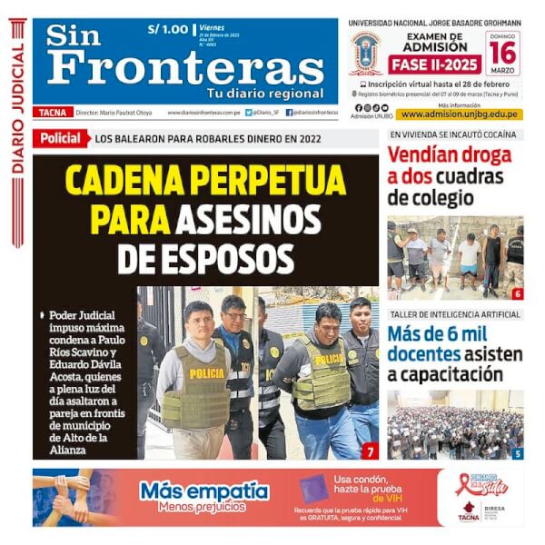 DIARIO SIN FRONTERAS TACNA