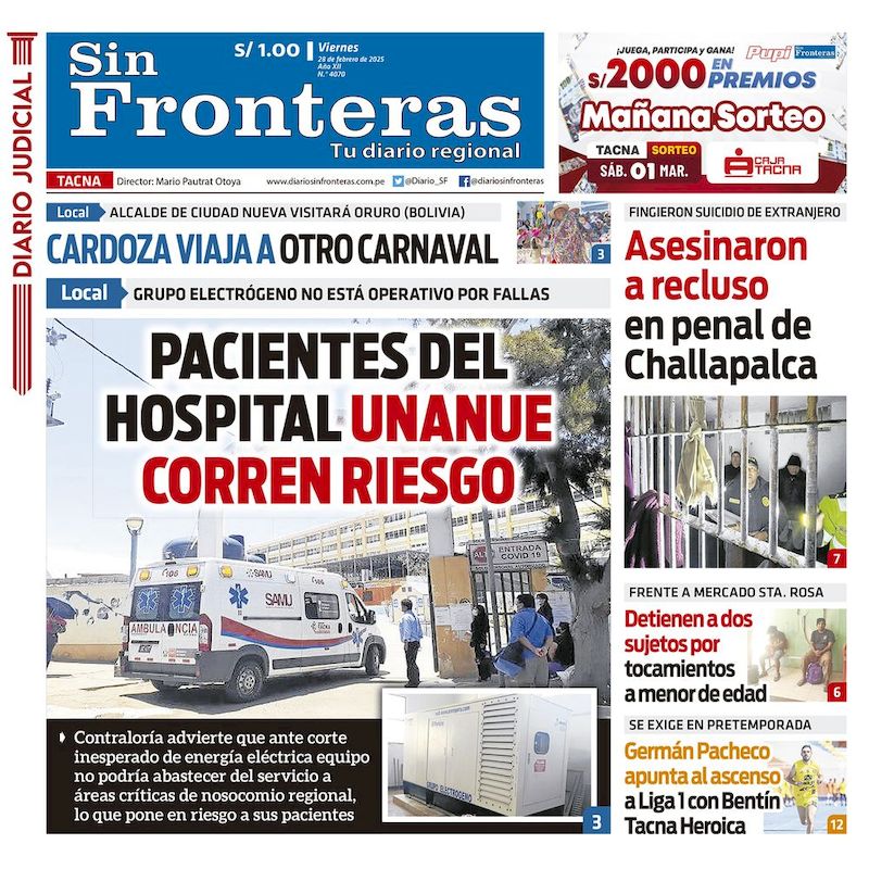 DIARIO SIN FRONTERAS TACNA