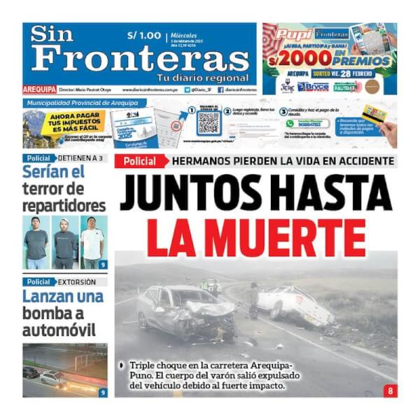 DIARIO SIN FRONTERAS AREQUIPA