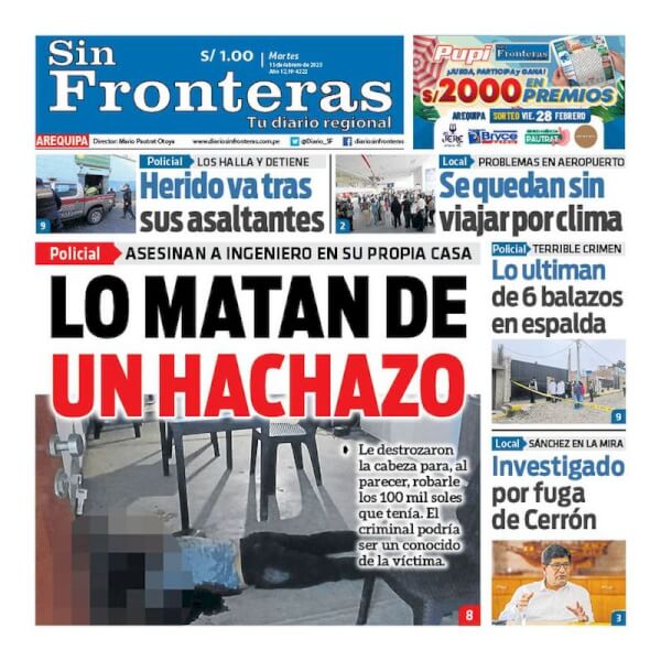 DIARIO SIN FRONTERAS AREQUIPA