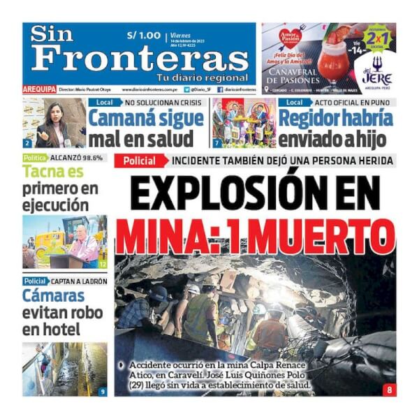 DIARIO SIN FRONTERAS AREQUIPA