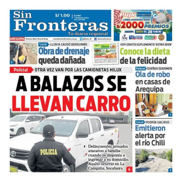 DIARIO SIN FRONTERAS AREQUIPA