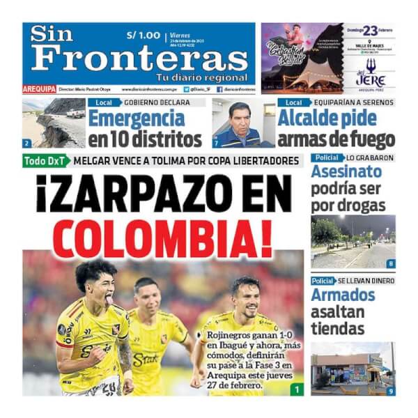 DIARIO SIN FRONTERAS AREQUIPA