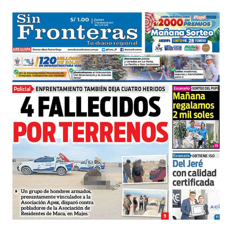 DIARIO SIN FRONTERAS AREQUIPA