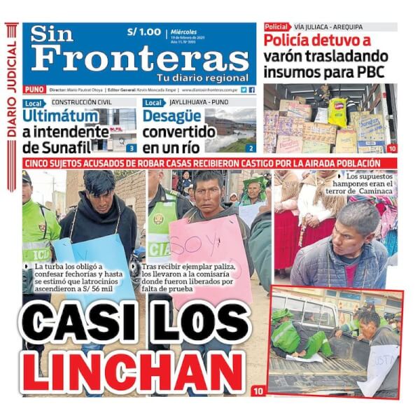 DIARIO SIN FRONTERAS PUNO