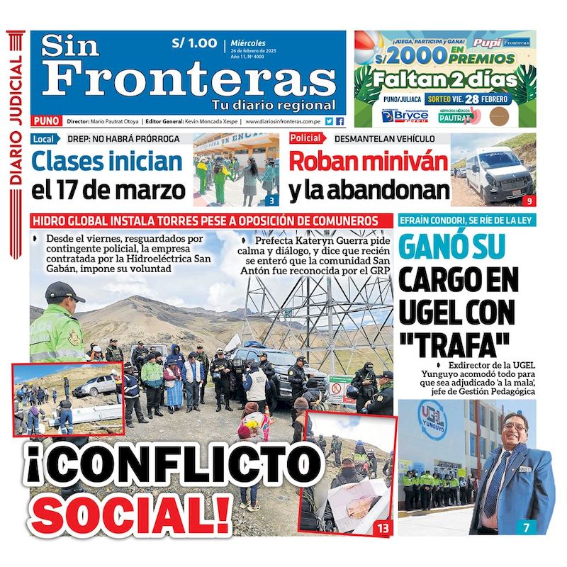 DIARIO SIN FRONTERAS PUNO