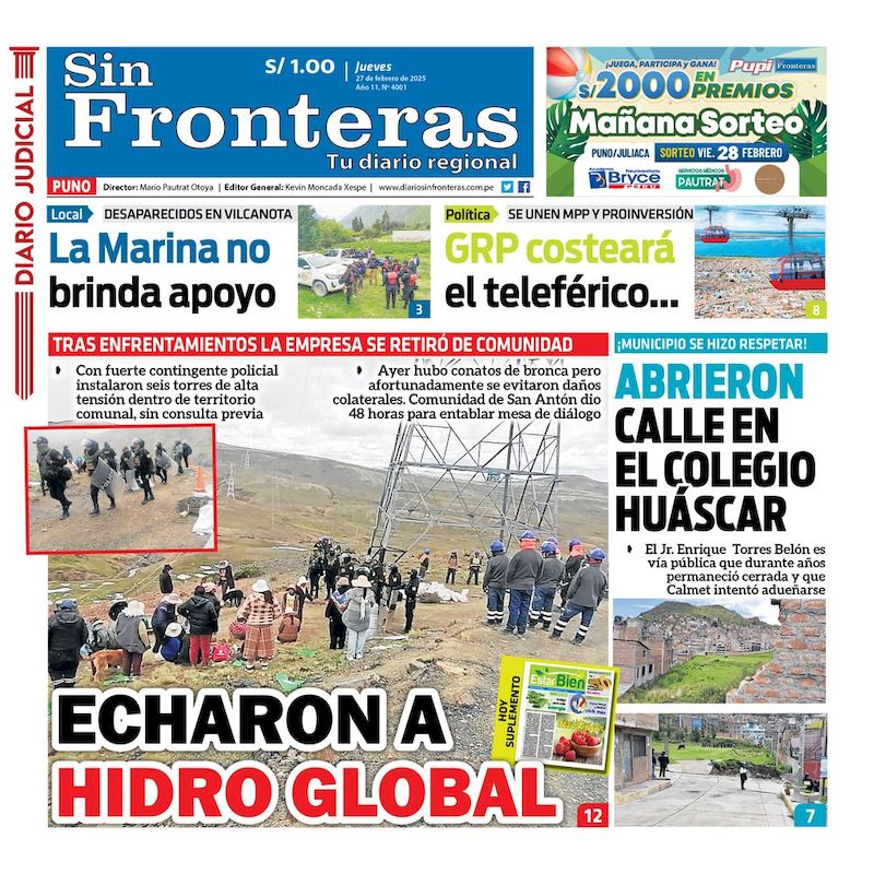 DIARIO SIN FRONTERAS PUNO