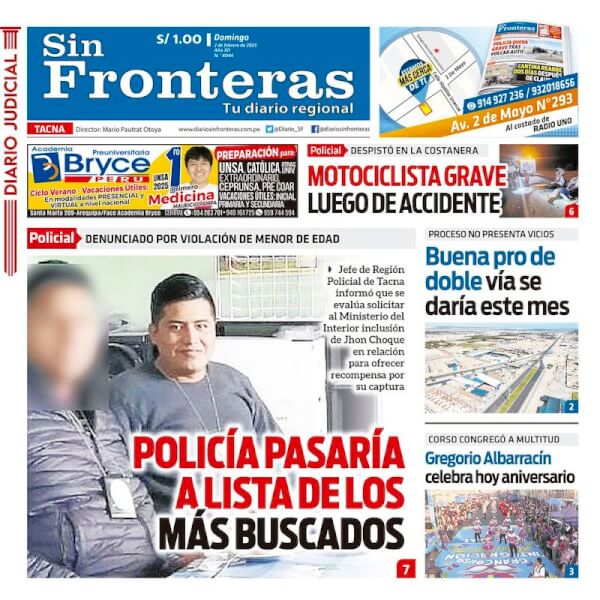 DIARIO SIN FRONTERAS TACNA