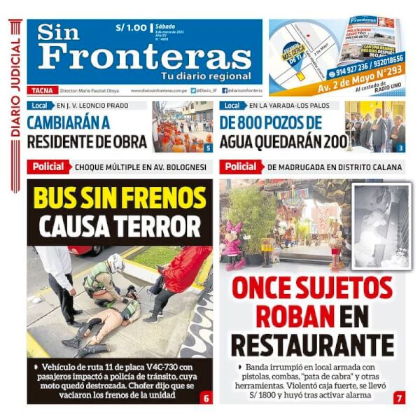 DIARIO SIN FRONTERAS TACNA