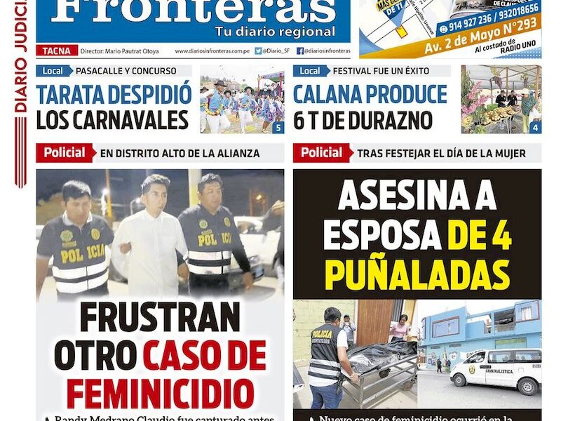 DIARIO SIN FRONTERAS TACNA
