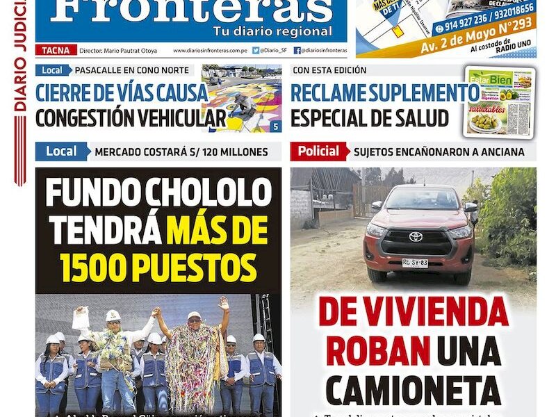 DIARIO SIN FRONTERAS TACNA