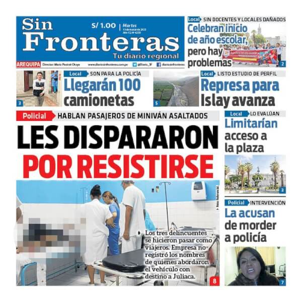 DIARIO SIN FRONTERAS AREQUIPA