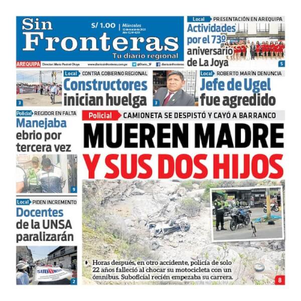 DIARIO SIN FRONTERAS AREQUIPA