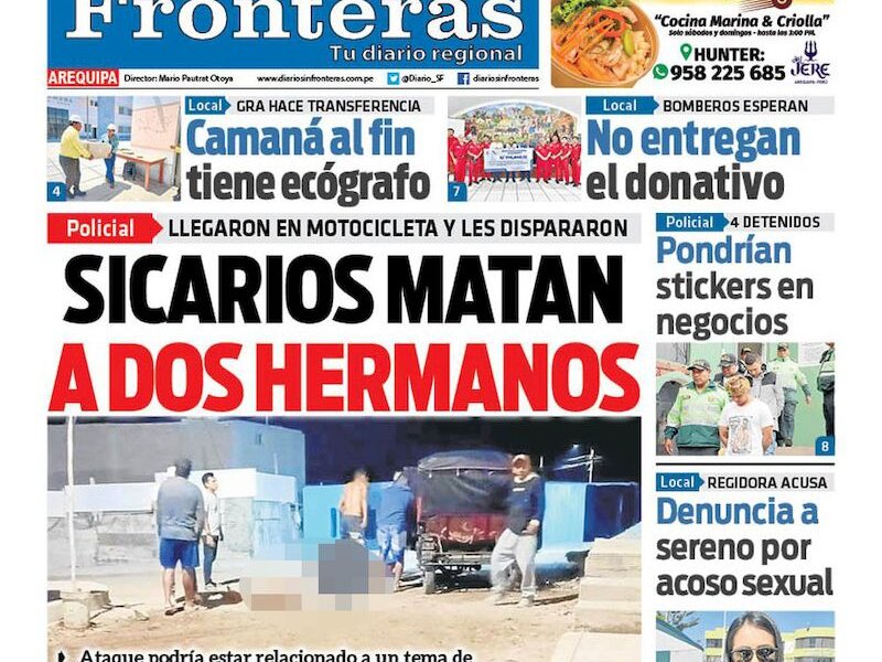 DIARIO SIN FRONTERAS AREQUIPA