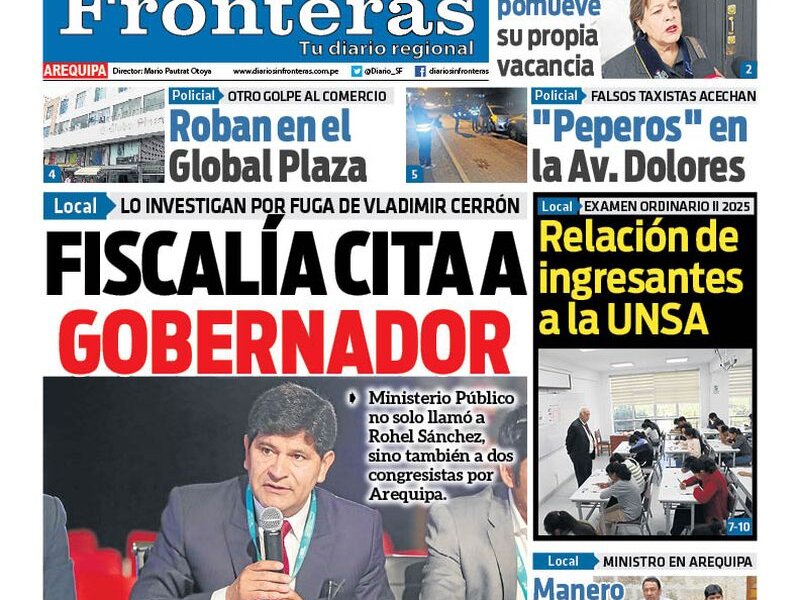 DIARIO SIN FRONTERAS AREQUIPA