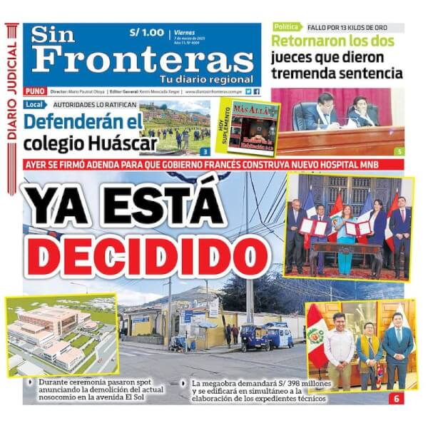 DIARIO SIN FRONTERAS PUNO