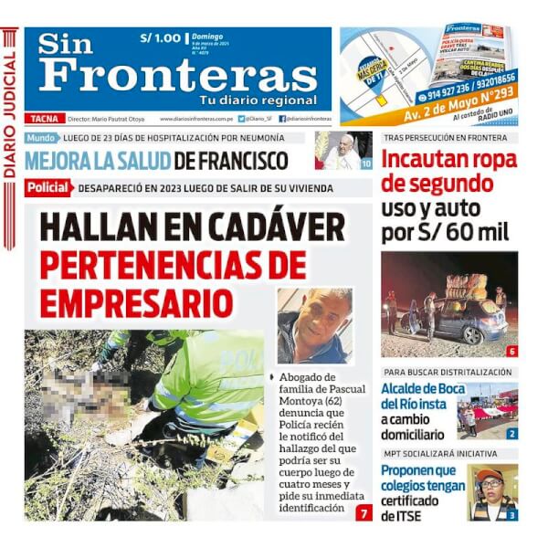 DIARIO SIN FRONTERAS TACNA