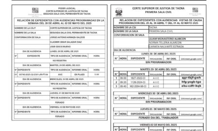JUDICIALES TACNA