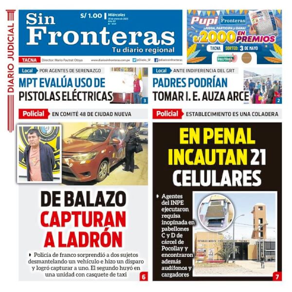 DIARIO SIN FRONTERAS TACNA