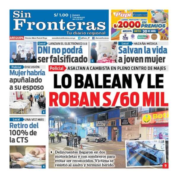 DIARIO SIN FRONTERAS AREQUIPA