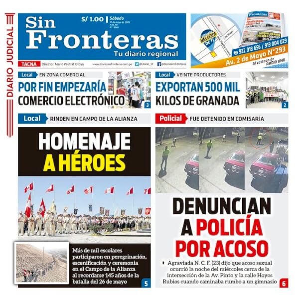 DIARIO SIN FRONTERAS TACNA