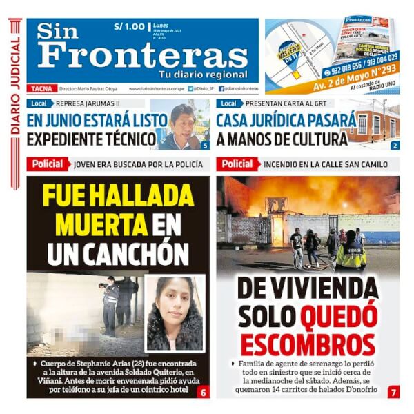 DIARIO SIN FRONTERAS TACNA