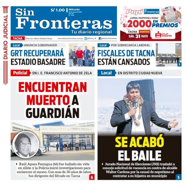 DIARIO SIN FRONTERAS TACNA