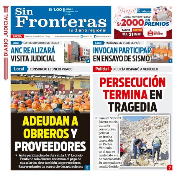 DIARIO SIN FRONTERAS TACNA