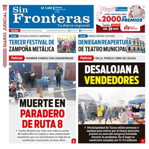 DIARIO SIN FRONTERAS TACNA