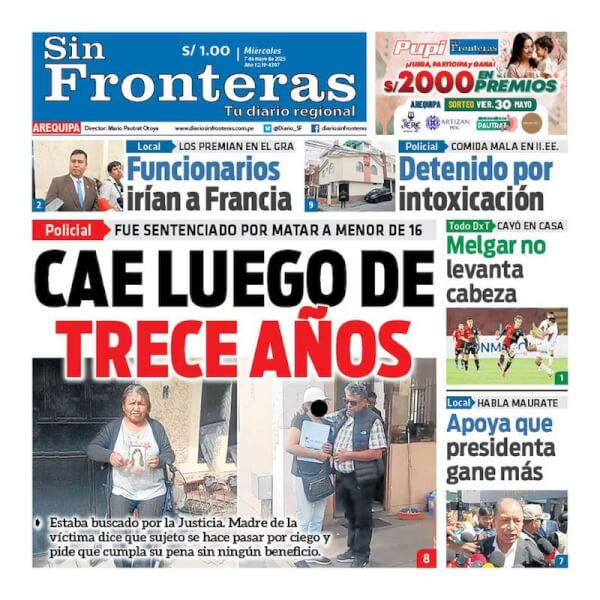 DIARIO SIN FRONTERAS AREQUIPA