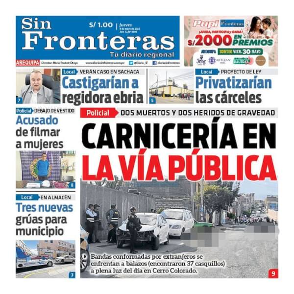 DIARIO SIN FRONTERAS AREQUIPA