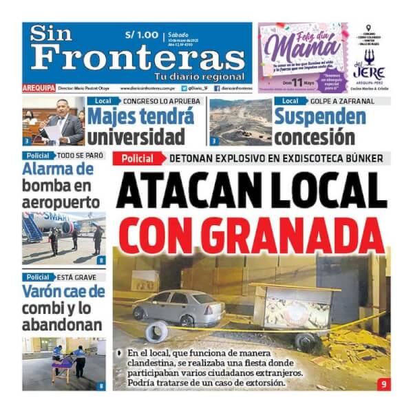 DIARIO SIN FRONTERAS AREQUIPA