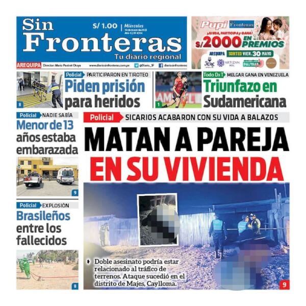 DIARIO SIN FRONTERAS AREQUIPA