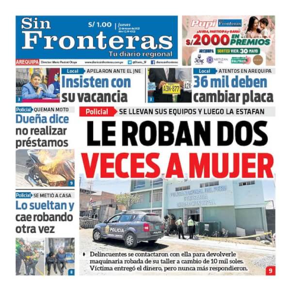 DIARIO SIN FRONTERAS AREQUIPA